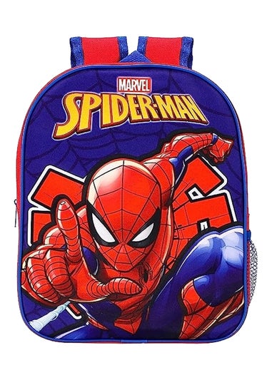 Spiderman Kids Red/Blue Character Backpack (30 x 24 x 10cm)