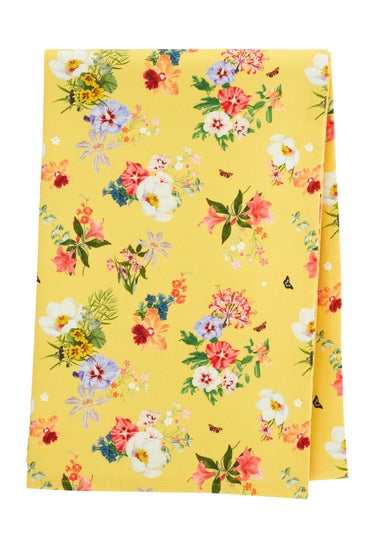 RHS Yellow Exotic Garden Shower Proof Dining Table Cloth (137x229cm)