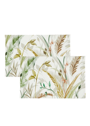 RHS Natural Ornamental Grasses Shower Proof Dining Placemat Pair (34x46cm)