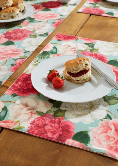 RHS Green Rose Garden Shower Proof Dining Placemat Pair (34x46cm)