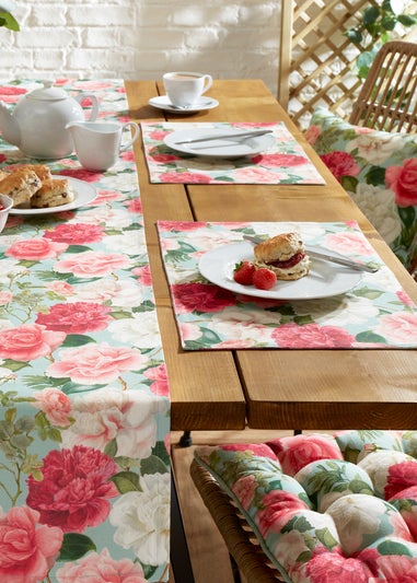 RHS Green Rose Garden Shower Proof Dining Placemat Pair (34x46cm)