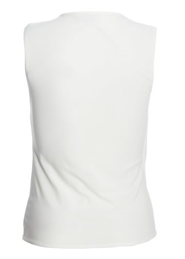 Quiz White Cowl Neck Top