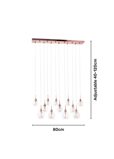 BHS Copper Carmella Ceiling 12 Light Diner (40-120cm x 80cm)