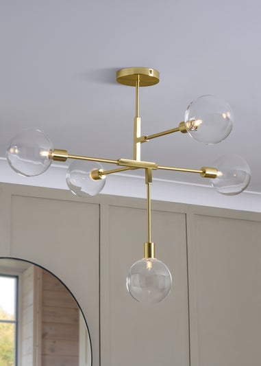 BHS Antique Brass  Hennock Ceiling Light (62cm x 77cm)