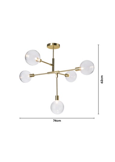 BHS Antique Brass  Hennock Ceiling Light (62cm x 77cm)