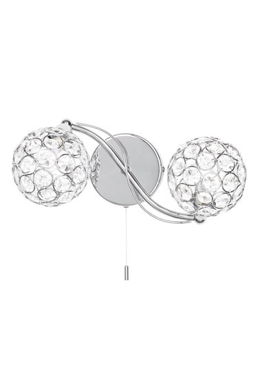 BHS Chrome Orianna Wall 2 Light (14cm x 31cm)