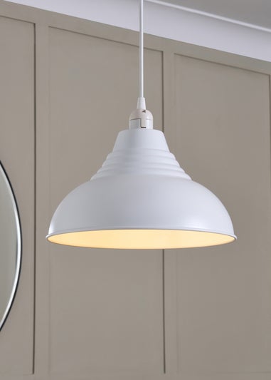 BHS White Metal Dome Easyfit Shade (17cm x 30cm)