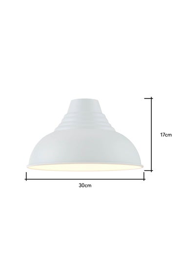 BHS White Metal Dome Easyfit Shade (17cm x 30cm)