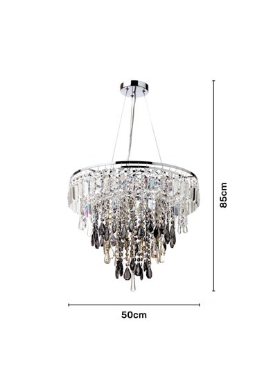 BHS Chrome Jennifer Pendant Light (86cm x 50cm)