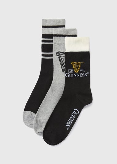 Guinness 3 Pack Black Socks