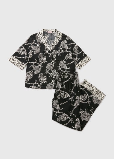 Black Animal Pyjama Set