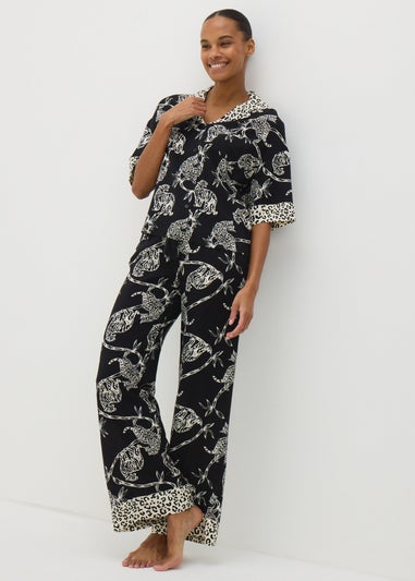 Black Animal Pyjama Set