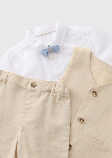 3 Piece Boys Stone Waistcoat Set (1-7yrs)