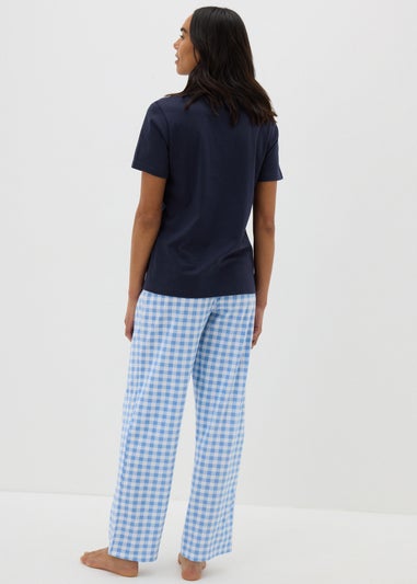 Navy Gingham Bonjour Pyjama Set