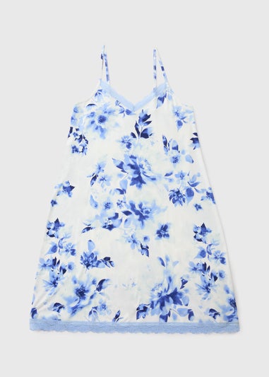 Blue Floral Chemise Nightie