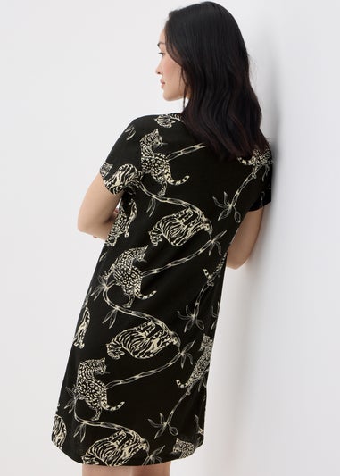 Black Animal Print Nightie