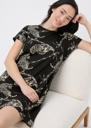 Black Animal Print Nightie