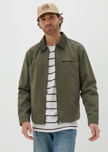 Khaki Canvas Chore Jacket