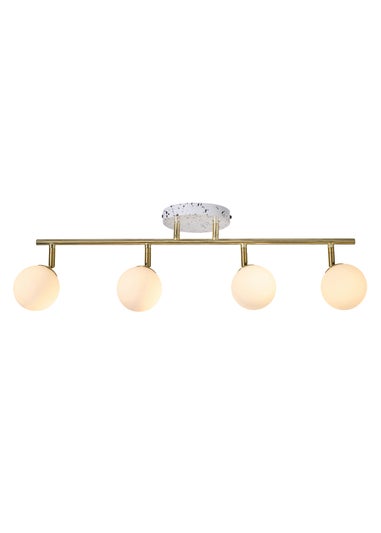 BHS Antique Brass Lott Terrazzo Opal Ball 4 Spotlight (23cm x 79cm)