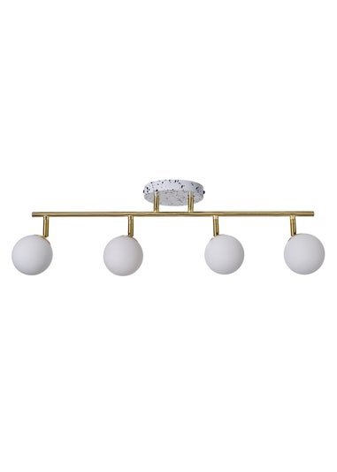 BHS Antique Brass Lott Terrazzo Opal Ball 4 Spotlight (23cm x 79cm)