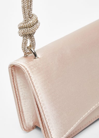 Quiz Champagne Diamante Shoulder Bag