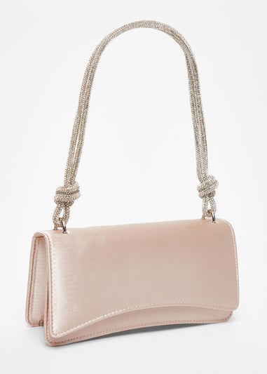 Quiz Champagne Diamante Shoulder Bag