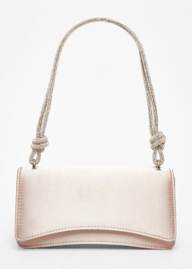 Quiz Champagne Diamante Shoulder Bag