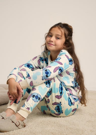 Disney Stitch Girls Fleece Pyjama Set