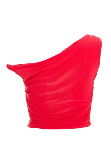 Quiz Red Twist Crop Top