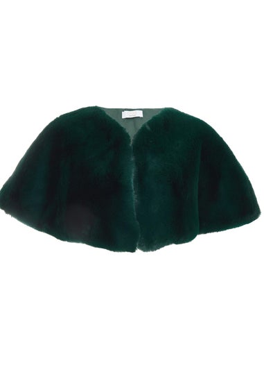 Quiz Green Faux Fur Wrap