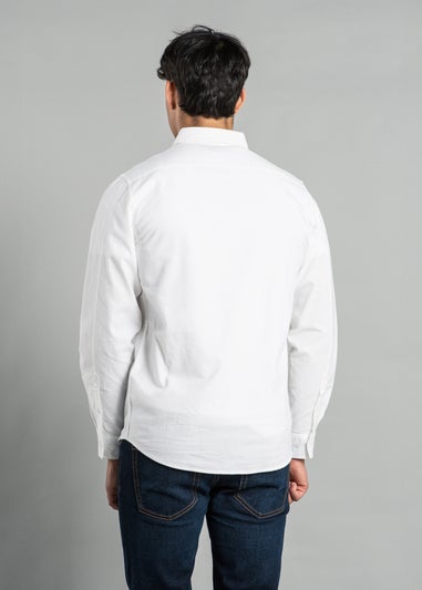 Tokyo Laundry White Cotton Long Sleeve Button-up Oxford Shirt