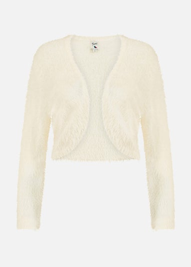 Yumi Ivory Eyelash Knit Bolero