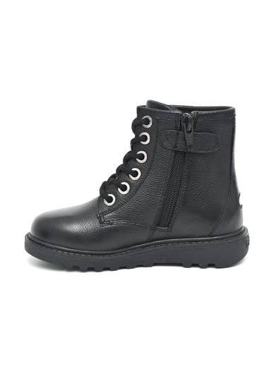 ToeZone Boys Black Storm Leather Ankle Boot (Younger 8 - Older 3)