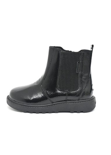 ToeZone Girls Black Amara Patent Leather Ankle Boot (Younger 8 - Older 3)