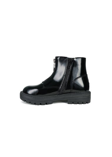 ToeZone Girls Black Lydia Zip Boot (Younger 8 - Older 2)