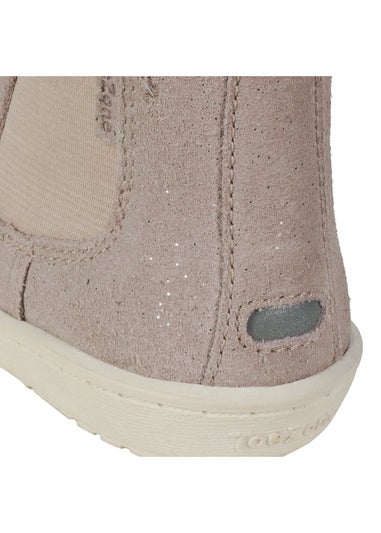 ToeZone Girls Pink Alma Suede Gusset Boot (Younger 4 - Younger 10)