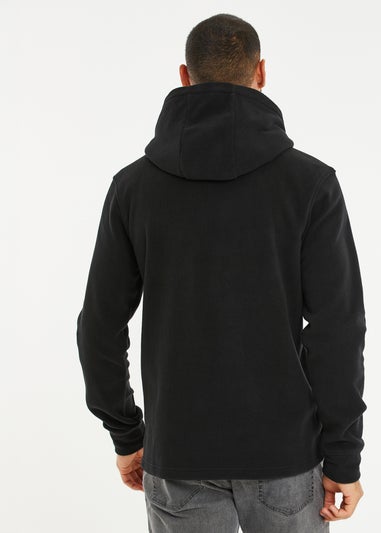 Threadbare Black Microfleece Overhead Hoodie