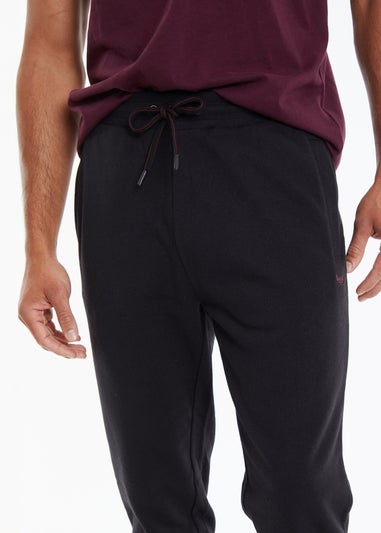 Threadbare Black Cotton Blend Joggers