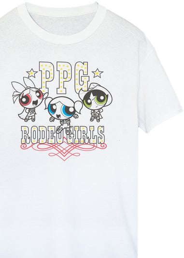 The Powerpuff Girls White Rodeo Boyfriend Fit T-Shirt