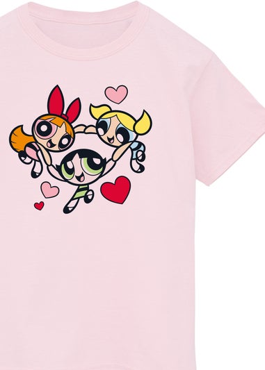 The Powerpuff Girls Pink Hearts Circle T-Shirt (3-13 Years)