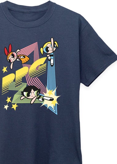 The Powerpuff Girls Navy Zig Zag T-Shirt (3-13 Years)