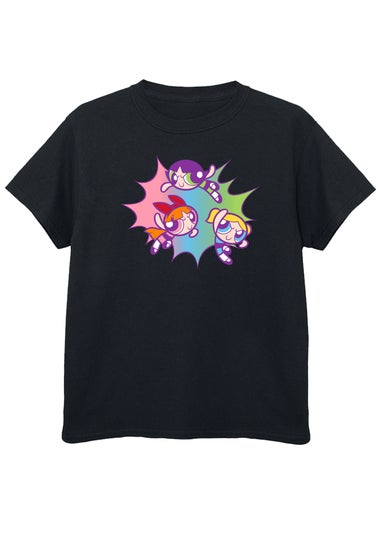 The Powerpuff Girls Black Pastels T-Shirt (3-13 Years)