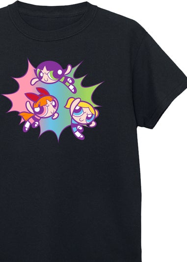 The Powerpuff Girls Black Pastels T-Shirt (3-13 Years)