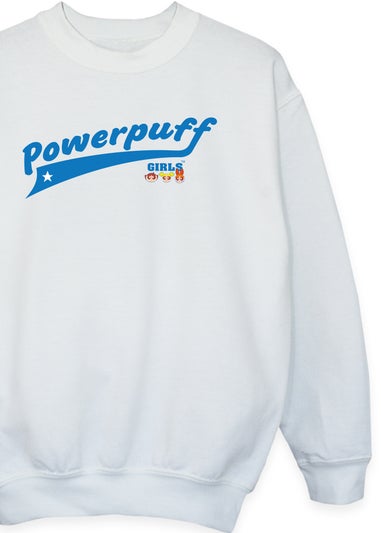 The Powerpuff Girls White Athletic Sweatshirt (3-13 Years)