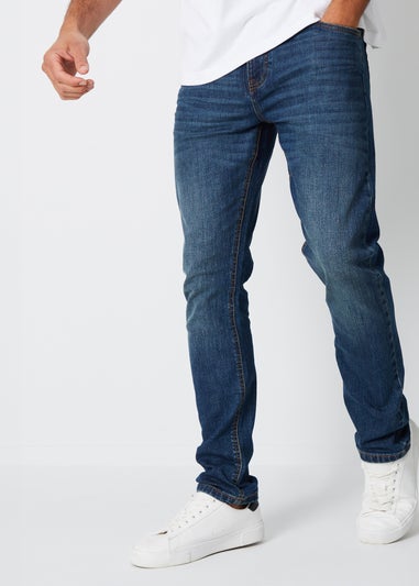 Threadbare Indigo Blue Slim Fit Jeans With Stretch