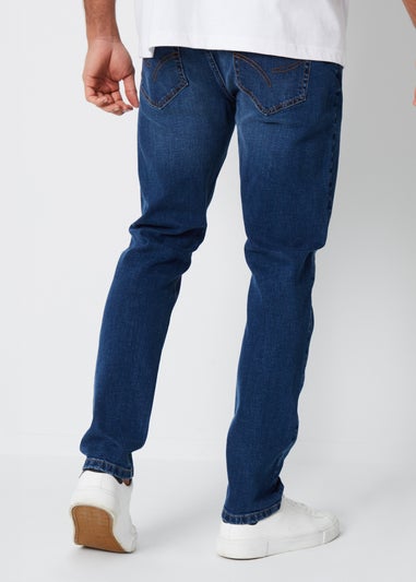 Threadbare Midnight Blue Slim Fit Jeans With Stretch