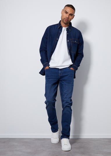 Threadbare Midnight Blue Slim Fit Jeans With Stretch