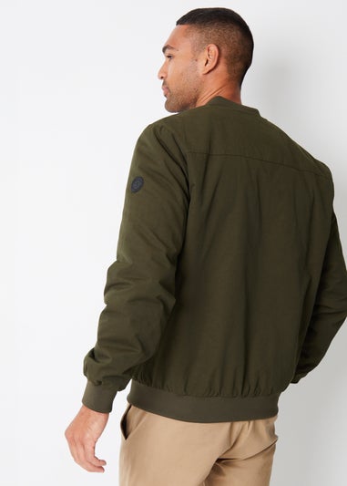 Threadbare Khaki Showerproof Utility Bomber Jacket