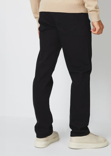 Threadbare Black Straight Fit Jeans With Stretch