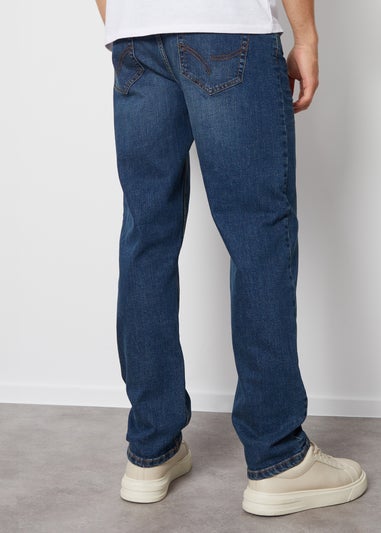 Threadbare Indigo Blue Straight Fit Jeans With Stretch